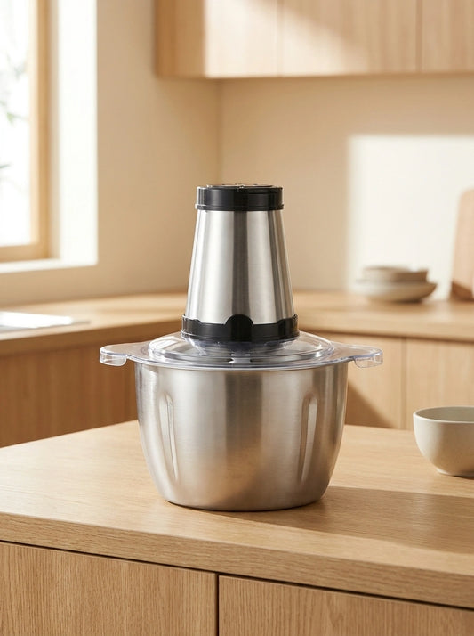 Molino Picador Eléctrico 2 Litros Acero Inoxidable – Uso Versátil para tu Cocina.